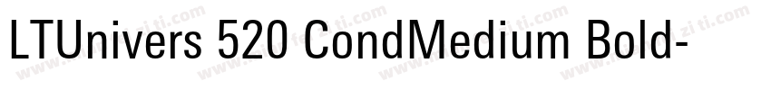 LTUnivers 520 CondMedium Bold字体转换